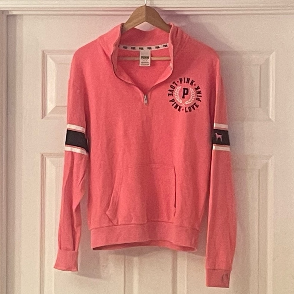 Victorias Secret PINK quarter zip sweatshirt XS good used condition
